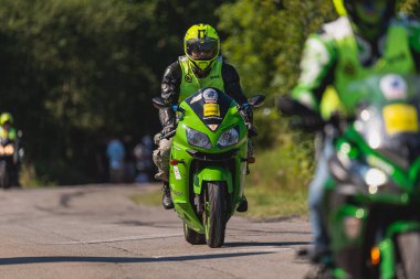 BUDZOW, POLAND - AUGUST 5, 2022: Cycling race 