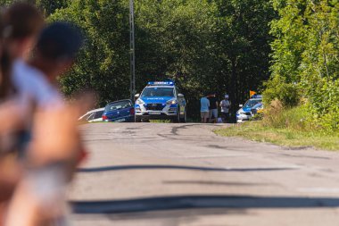 BUDZOW, POLAND - AUGUST 5, 2022: Cycling race 