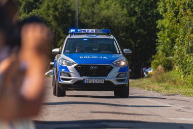 BUDZOW, POLAND - AUGUST 5, 2022: Cycling race 