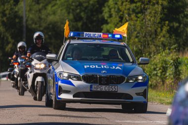 BUDZOW, POLAND - AUGUST 5, 2022: Cycling race 