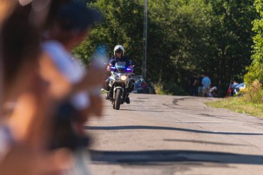 BUDZOW, POLAND - AUGUST 5, 2022: Cycling race 