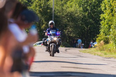 BUDZOW, POLAND - AUGUST 5, 2022: Cycling race 