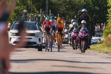 BUDZOW, POLAND - AUGUST 5, 2022: Cycling race 
