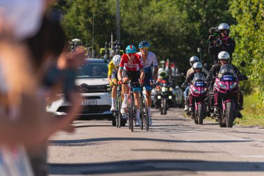 BUDZOW, POLAND - AUGUST 5, 2022: Cycling race 