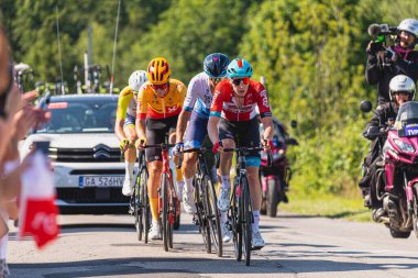 BUDZOW, POLAND - AUGUST 5, 2022: Cycling race 