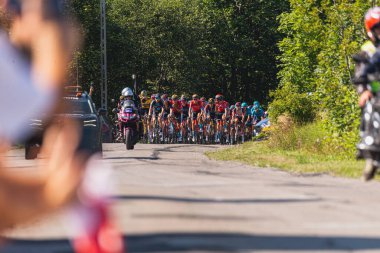 BUDZOW, POLAND - AUGUST 5, 2022: Cycling race 