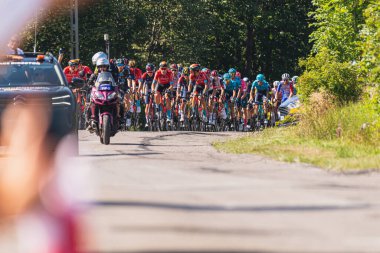 BUDZOW, POLAND - AUGUST 5, 2022: Cycling race 