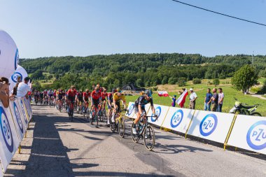 BUDZOW, POLAND - AUGUST 5, 2022: Cycling race 
