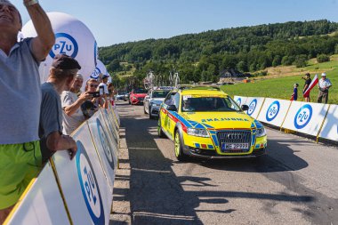 BUDZOW, POLAND - AUGUST 5, 2022: Cycling race 