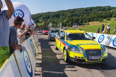BUDZOW, POLAND - AUGUST 5, 2022: Cycling race 