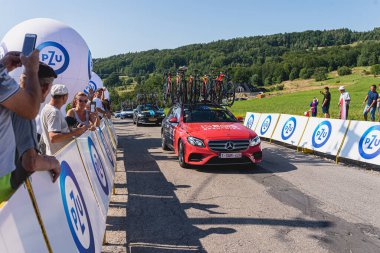 BUDZOW, POLAND - AUGUST 5, 2022: Cycling race 