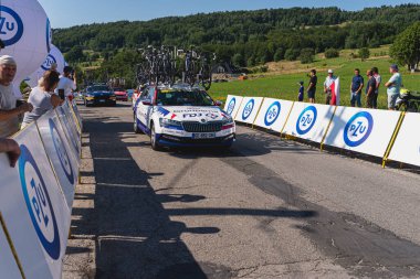 BUDZOW, POLAND - AUGUST 5, 2022: Cycling race 