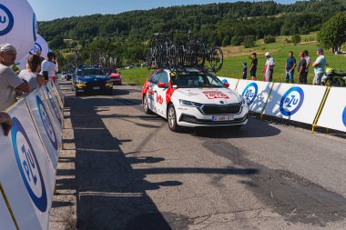BUDZOW, POLAND - AUGUST 5, 2022: Cycling race 