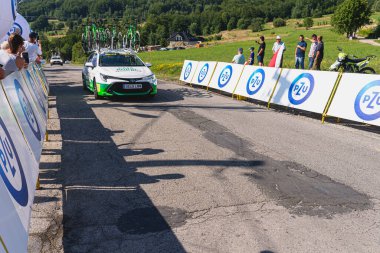 BUDZOW, POLAND - AUGUST 5, 2022: Cycling race 