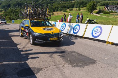 BUDZOW, POLAND - AUGUST 5, 2022: Cycling race 