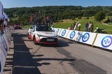 BUDZOW, POLAND - AUGUST 5, 2022: Cycling race 