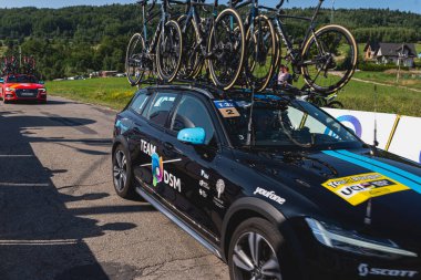 BUDZOW, POLAND - AUGUST 5, 2022: Cycling race 