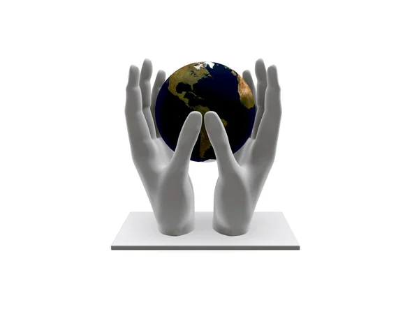 Earth in hands — Stock Photo, Image