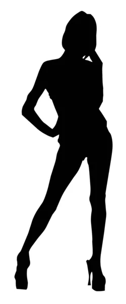 Silhouette of a girl — Stock Photo, Image