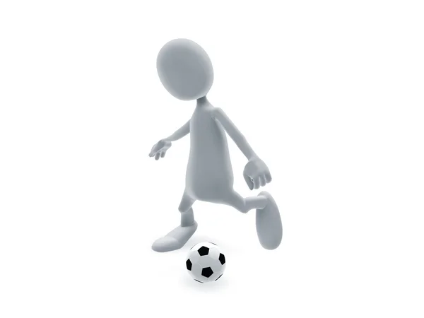 Człowiek i piłka — Zdjęcie stockowe