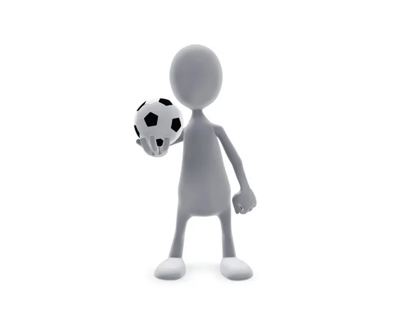 Man and ball — Stock Photo, Image