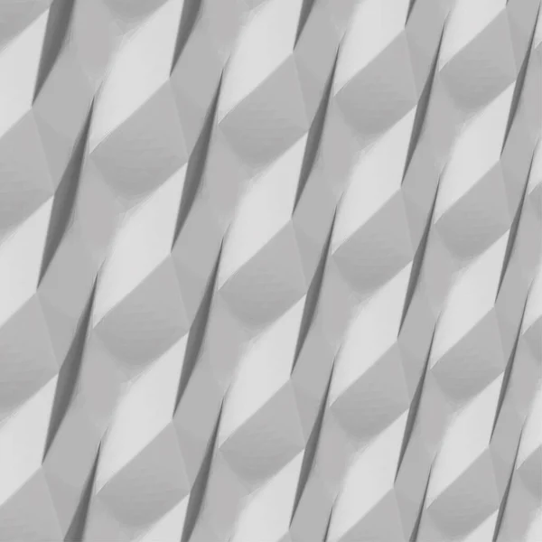 Wellenförmige weiße polygonale Oberfläche. 3D. Vektorillustration — Stockvektor