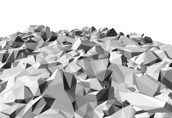 Heap av stenar isolerade på en vit bakgrund. 3D. Vektorillustration — Stock vektor