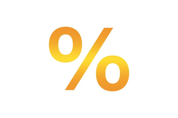 Prozentsatz Symbol Nahaufnahme Auf Farbigem Hintergrund — Stockfoto