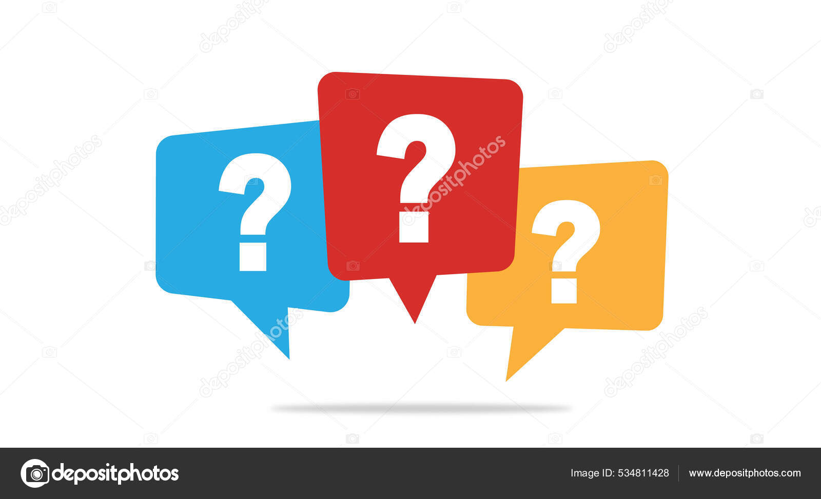 Message Box Question Mark Icon Vector Isolated White Background Vector