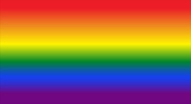 Gökkuşağı. Kırmızı, turuncu, sarı, yeşil, mavi, mor desenli çizgiler. LGBT gay gurur bayrağı. Vektör illüstrasyonu