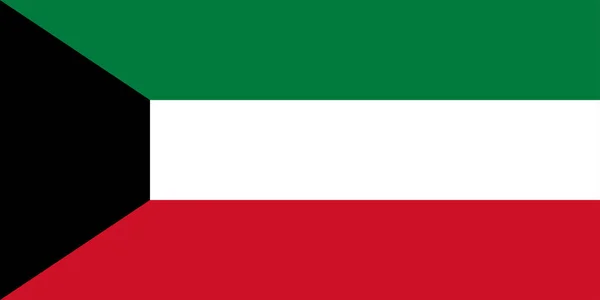 Значок Флага Кувейта Плоском Стиле Национальное Знамя Политическая Концепция Бизнеса — стоковый вектор