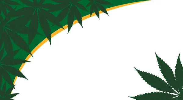 Cannabis Therapy Medical Background Cannabis Marijuana Leaves Copy Space Vector — Vetor de Stock