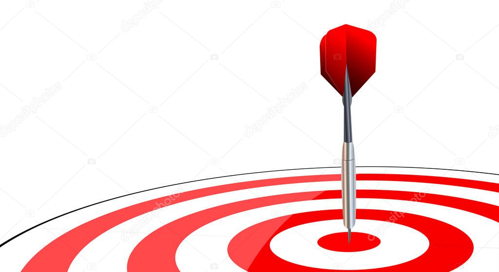 Target, darts. Success business concept. Creative idea on a white background. copy space. Vector illustration