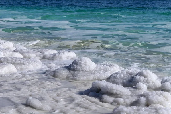 Хрустальная Соль Скале Возле Пляжа Мертвом Море Крупным Планом Израиль — стоковое фото