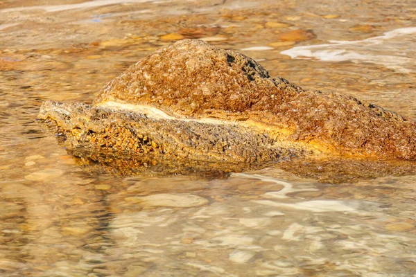 Cristaux Sel Ronds Mer Morte Gros Plan Dans Les Rayons — Photo