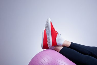 Fitness topu ile rahatlatıcı