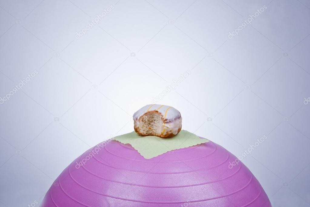 Donut on fitness ball