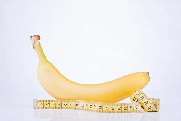 Banaan en meten tape — Stockfoto