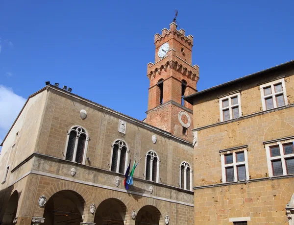Pienza şehrin tarihi merkezi — Stok fotoğraf