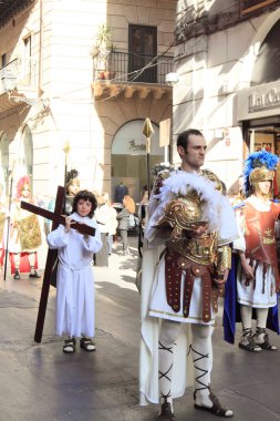 Easter parade Palermo Sicilya, İtalya