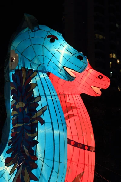 Chinese lanterns in the shape of horses — Stock Photo, Image