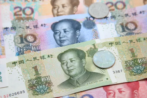 Renminbi nebo čínský jüan — Stock fotografie