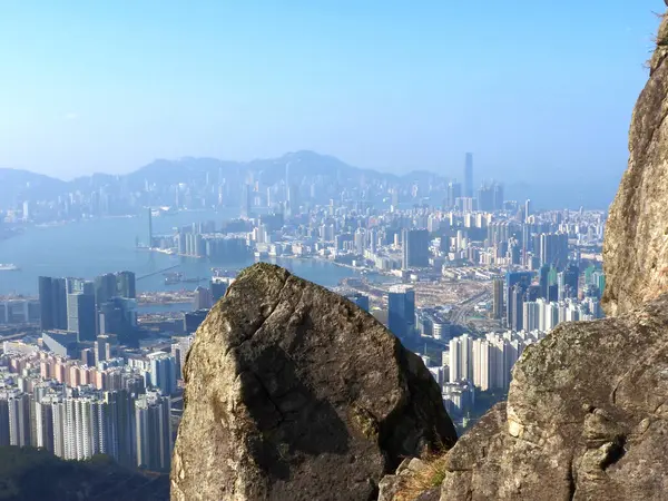 Cityscape Hong Kong Viewed Kowloon Peak — Stock Photo, Image