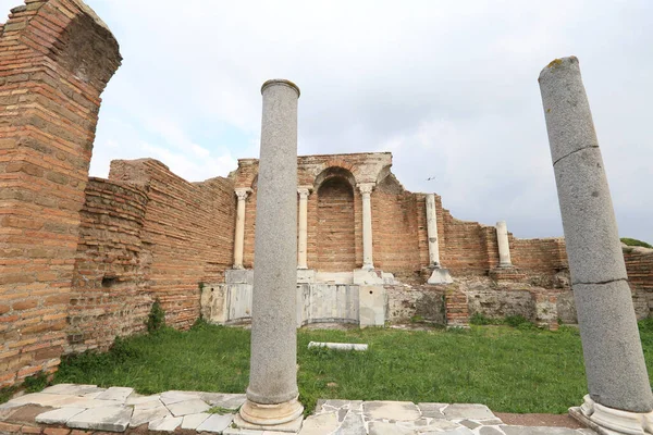 Starověké Zříceniny Ostia Antica Římě Itálie — Stock fotografie