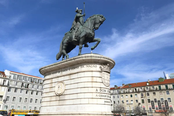 葡萄牙里斯本 2020年2月15日 2020年2月15日 葡萄牙里斯本商业广场 这是一个具有里程碑意义的旅游胜地 — 图库照片