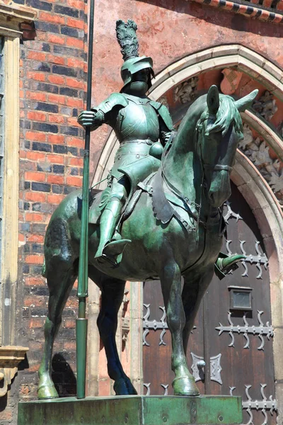 Guardian Warrior Bremen Bremen Historic Centre Germany — Stockfoto