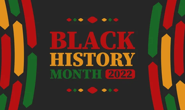 Şubat Siyahların Tarihi Ayı Afrikalı Amerikan Kültür Tarihi Amerika Kanada — Stok Vektör