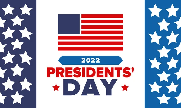 Днем Президента Феврале Отмечается Сша День Рождения Вашингтона Федеральный Праздник — стоковый вектор