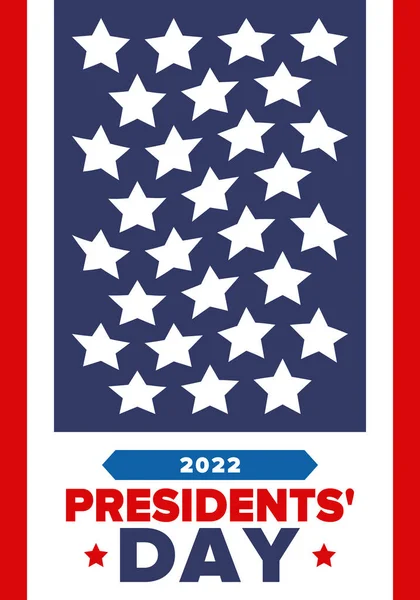 Joyeuse Fête Des Présidents Février Célébré Aux États Unis Anniversaire — Image vectorielle
