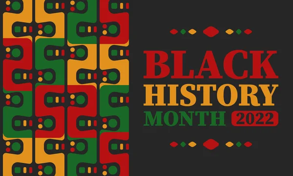Mois Histoire Des Noirs Février African American Culture History Célébré — Image vectorielle